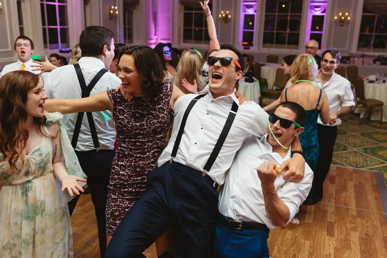 Wedding reception dancing